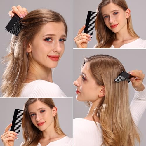 Wide Tooth Comb for Thick Curly Hair - Black/Tortoise Detangling
