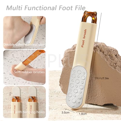 2-in-1 Stainless Steel Foot File & Callus Shaver with 31 Blades