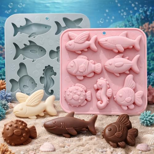 Mermaid Theme Silicone Cake Mold for Fondant & Cupcake Toppers