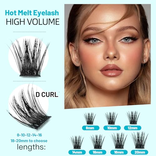 14mm Large D Curl Handmade Thick Base False Eyelashes - Hannahool, Full Volume Lashes