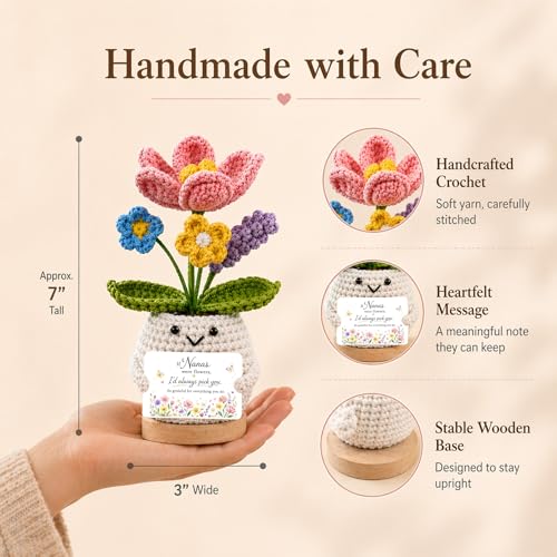 Handmade Crochet Tulip Flower Gift for Nana - Thoughtful Appreciation