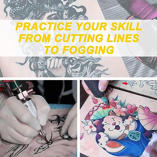 Romlon Tattoo Practice Skin and Stencil Transfer Paper Kit, 40-Piece Set