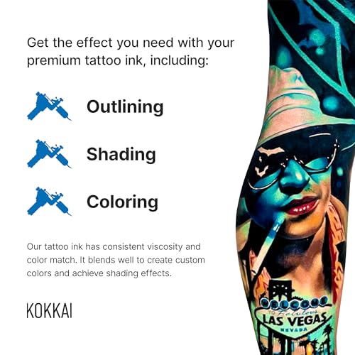 Kokkai Sumi Tide Teal Tattoo Ink - 1 oz Premium Water-Based Ink