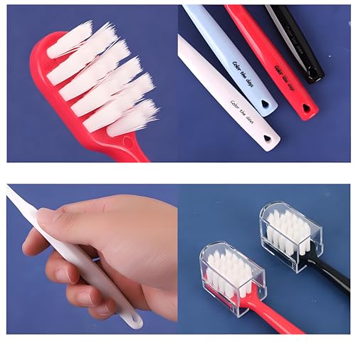 4-Pack Ultra Soft Manual Toothbrush for Sensitive Teeth Deep Cleaning