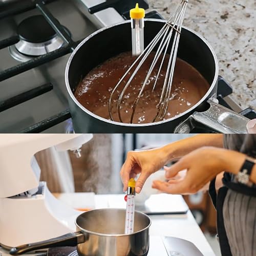 LABO Candy Thermometer - Glass & Stainless Steel, Instant Read for Deep Frying & Cooking