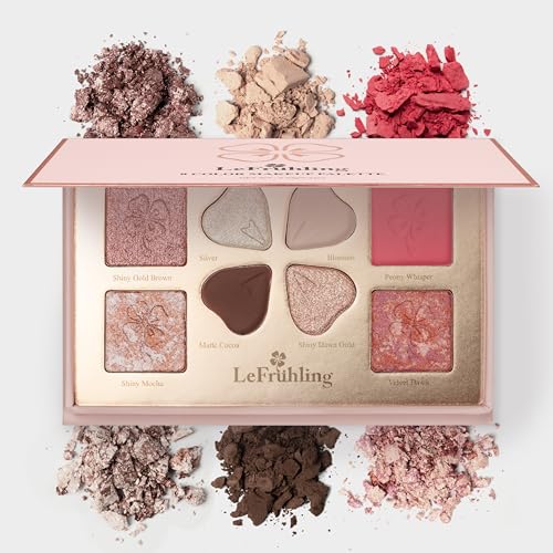 LeFruhling All-in-One Baked Makeup Palette: Eyeshadow, Blush & Highlighter