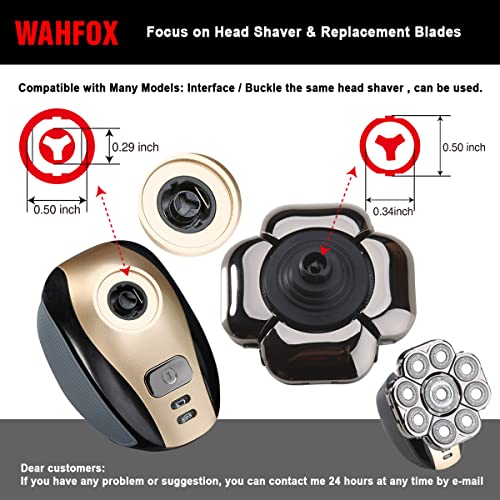 FOXSONIC 9 Silver Blades Replacement Heads for Head Shavers