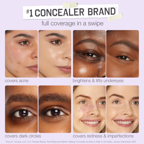 tarte shape tape concealer ? Full-Coverage Creaseless Soft Matte Finish, Brightening Under-Eye & Face Makeup, 16hr Longwear, Vegan & Cruelty-Free