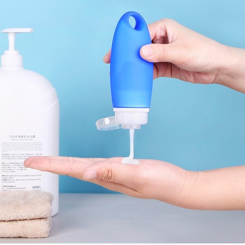 Fullplus Leak-Proof Silicone Travel Bottles Set - 3 oz TSA Approved