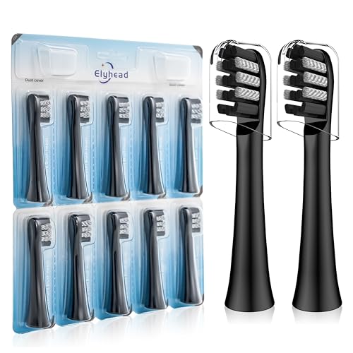 Elyhead Replacement Toothbrush Heads for Colgate 360 Power Charcoal - 10 Pack