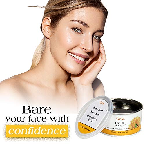 GiGi Facial Honee Wax - 8 oz Hair Removal Wax for Sensitive Skin