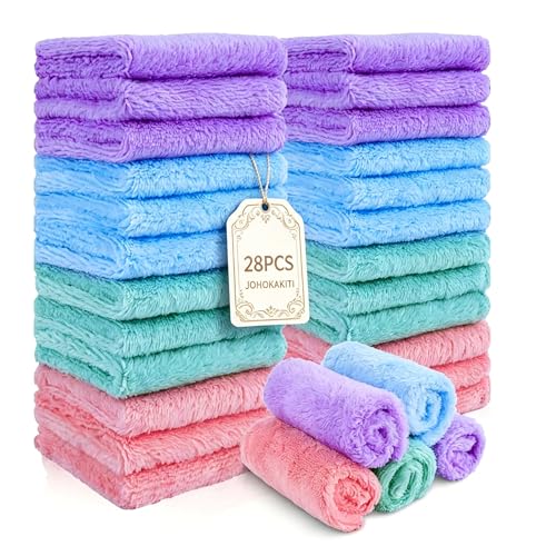 Reusable Makeup Remover Cloths - Ultra Soft Facial Cleansing Towels, 28 Pack