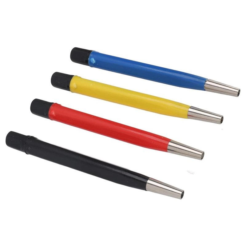 TAURISH Fiberglass Scratch Brush Pen 4-Pieces Scratch Brush with Steel, Brass, Nylon, Fiberglass Tips for Jewelry Cleaning, Circuit Board Maintenance, Auto Rust Removal and Watch Polishing