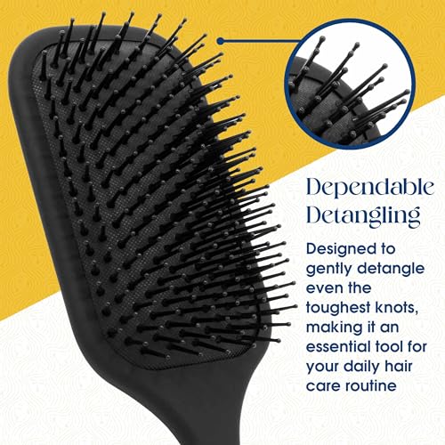 Giorgio Professional Paddle Hair Brush with Tourmaline Ion Bristles