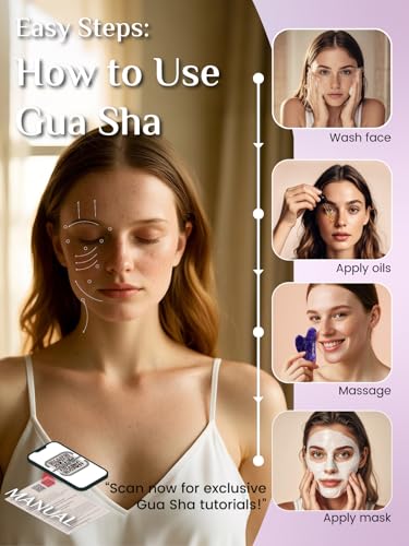 Rena Chris Amethyst Gua Sha Tool for Face Massage - Purple