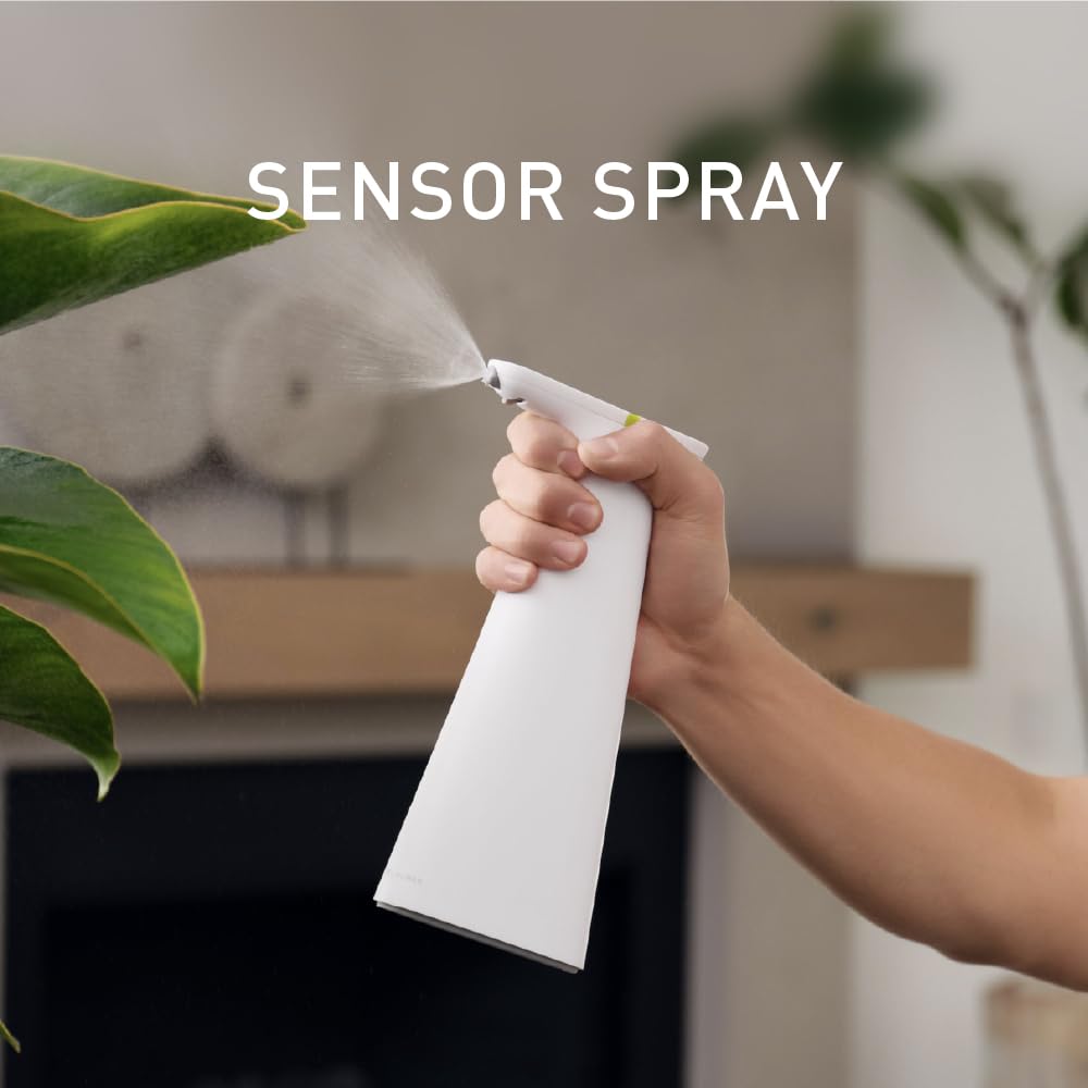 simplehuman Sensor Spray, Automatic Continuous Spray Bottle, Intuitive Touch, Superfine Mist, Wide-Coverage Cone & Ultra-Precise Jet, Refillable & Rechargeable, for Cleaning, Plants & Hair, White
