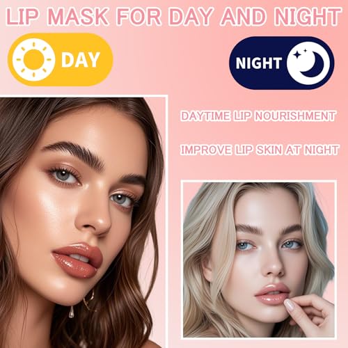 9 PCS Honey Pot Lip Balm Set, Hydrating Fruity Lip Mask with Applicator