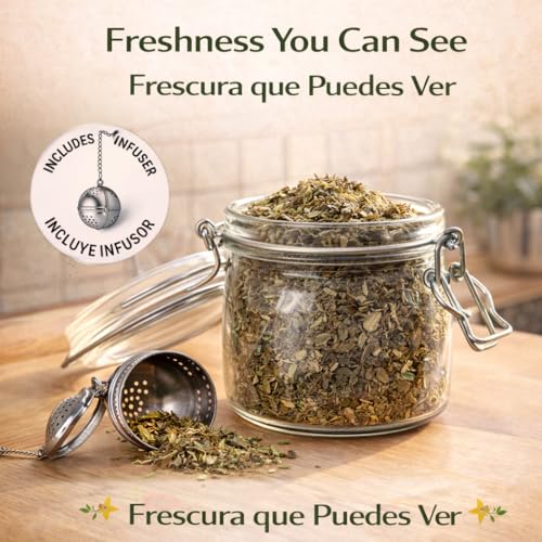 Premium Damiana Leaf Tea - 4 oz Loose Herbal Tea with Infuser