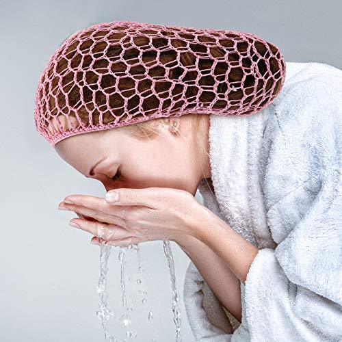 Geyoga 6 Pcs Dark Color Hair Net Snoods for Women, Breathable & Elastic
