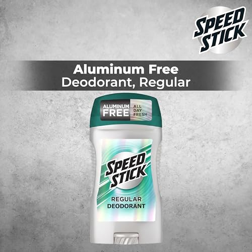 Speed Stick Aluminum Free Men's Deodorant, 24 Hour Odor Protection, Regular, 3 Ounce, 4 Pack