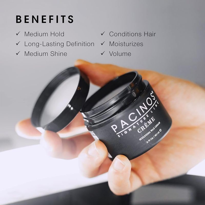 Pacinos Creme Hair Sculpting Wax, Medium Hold Styling Cream - 2oz