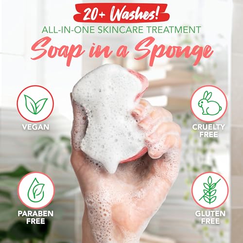 Spongeables Pedi Scrub Exfoliating Foot Sponge - Watermelon, 3 Count