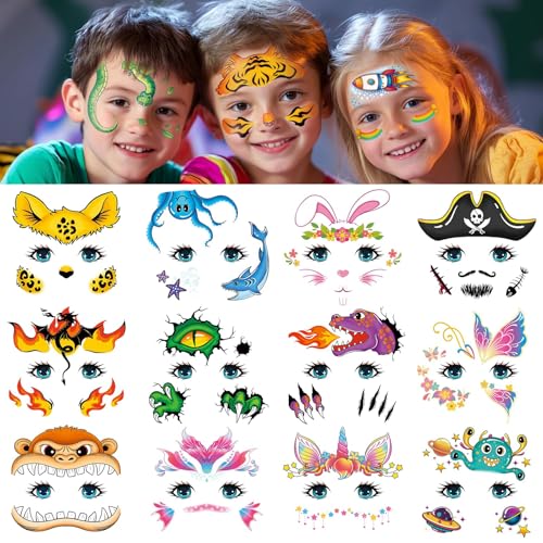 24 Small Face Tattoos for Kids - Adorable Party Supplies