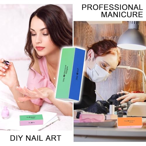 Soft 'N Style 4-Way Nail Buffer Block - 3 pcs Professional Shine Tool