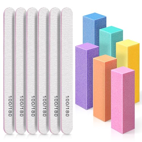 TsMADDTs 12PCS Nail File and Buffer Set for Manicure