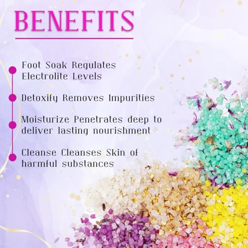 Organic Bath Salts Gift Set with 8 Natural Scents - Relaxing Spa Experience