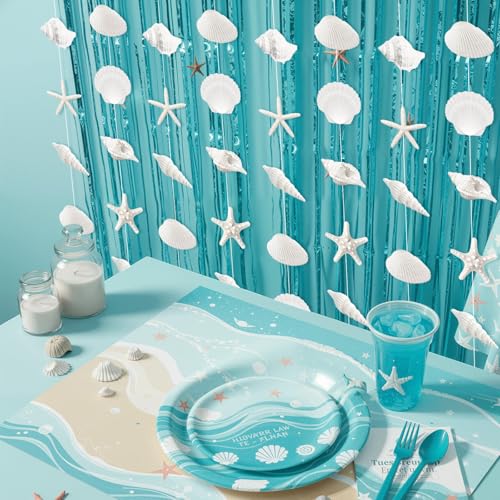 8 Pcs Seashell Garlands - Ocean Beach Party Decorations