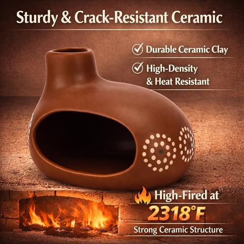 Ceramic Palo Santo Holder with Chimney for Controlled Burning