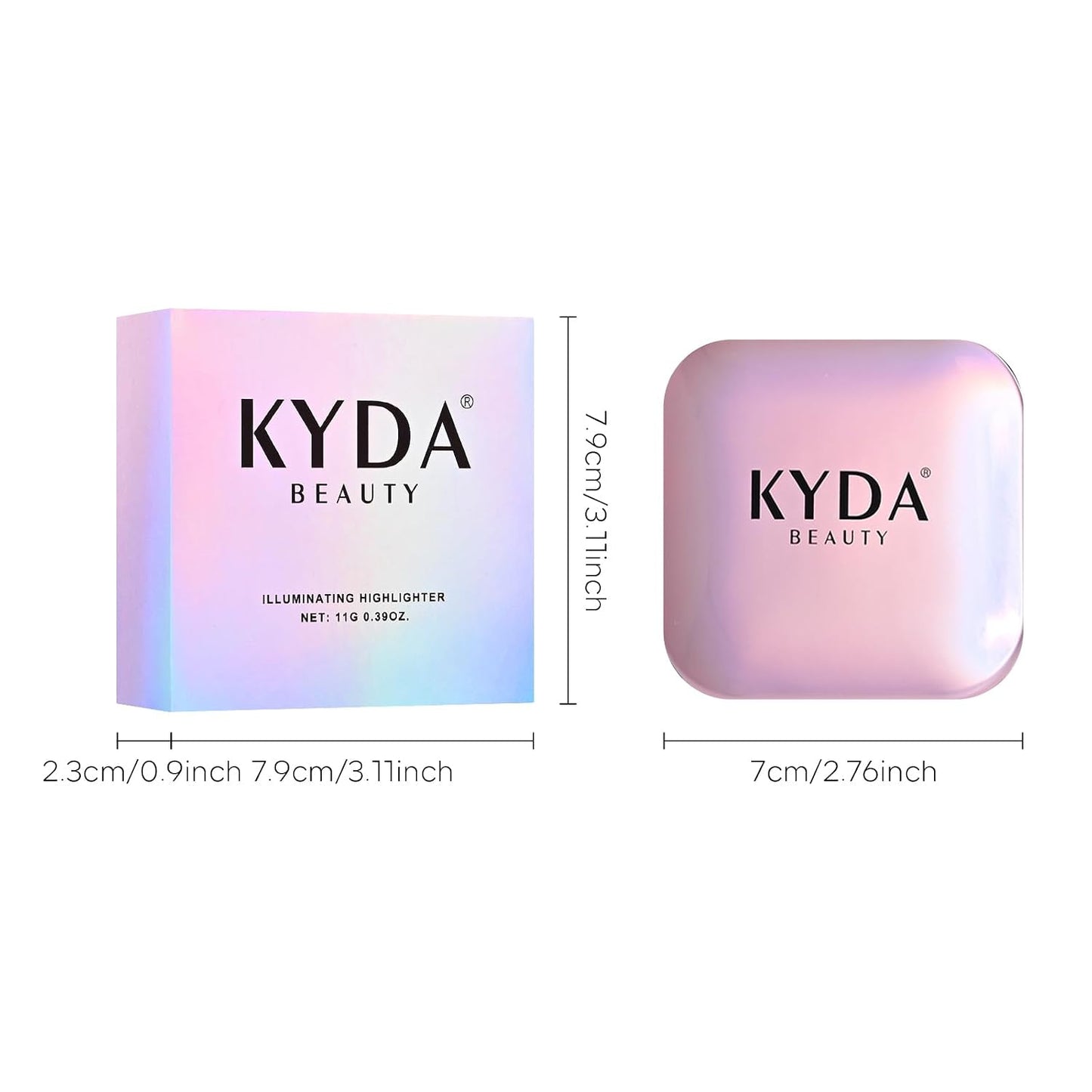 Luminous Face Highlighter Palette - Radiant Glow with Pearl Shimmer | Smooth Baked Powder for Natural Finish
