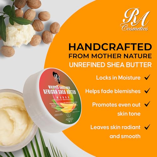 RA Cosmetics Whipped Shea Butter with Mango - 6oz Moisturizer for Skin & Hair