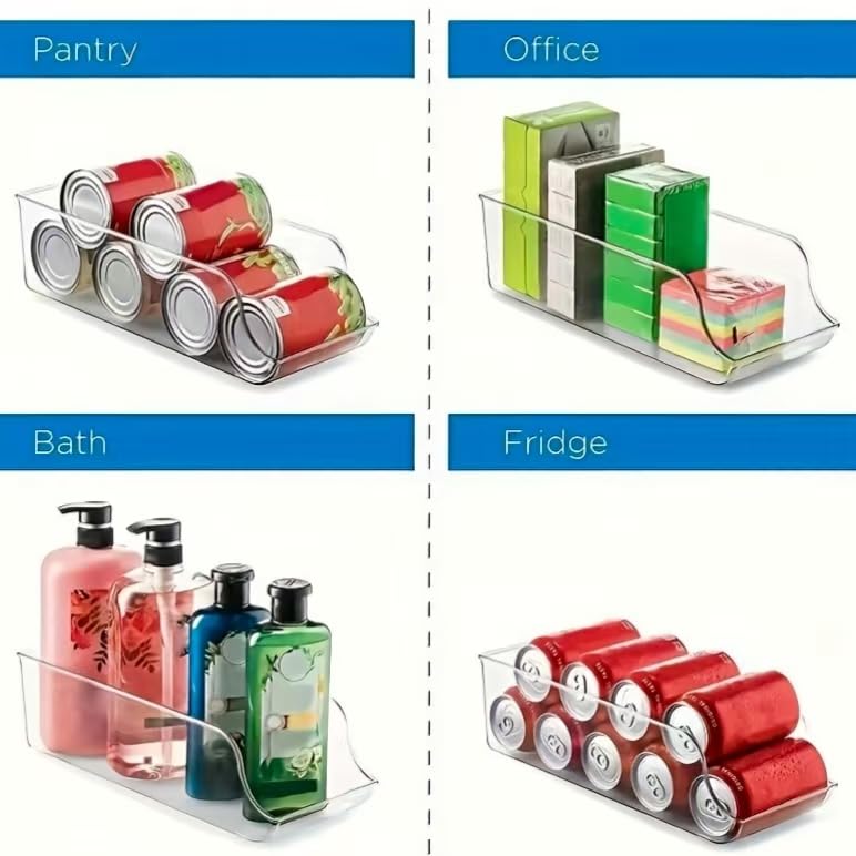 Stackable Soda Can Organizer for Refrigerator & Pantry Storage