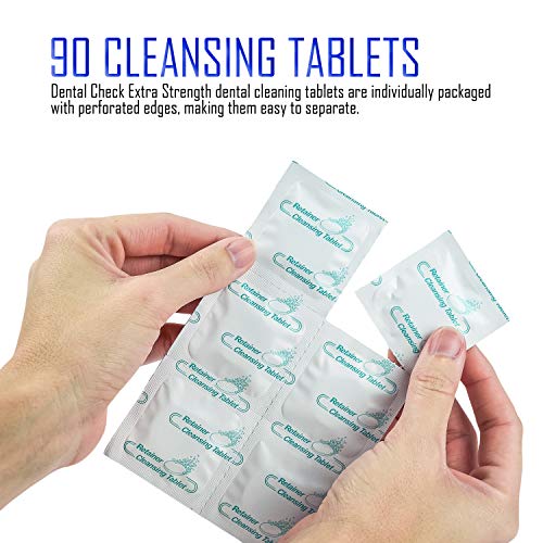 Denture Cleaning Tablets - 90 Count for Odor & Stain Removal