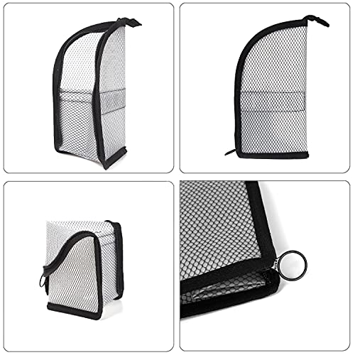 patu 2-Pack Black Transparent Waterproof Travel Toiletry Bags with Standing Triangle Base