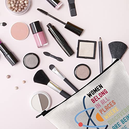 Steminist Canvas Makeup Bag - Women in STEM Zipper Pouch Organizer