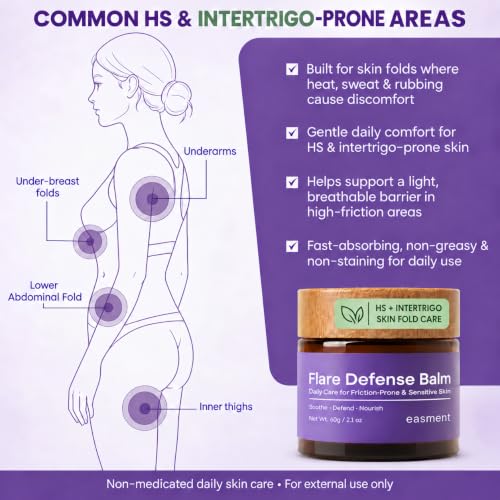 Easment HS & Intertrigo Flare Relief Balm 2oz - Skin Fold Care, Friction & Chafing