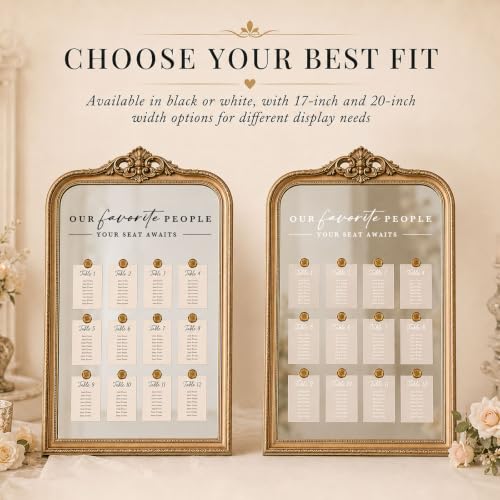 Wedding Seating Chart Mirror Decal - Our Favorite People Welcome Sign