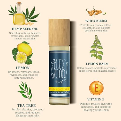 The Ilex Wood Spot Soothing Serum - Tea Tree & Lemon Balm Blemish Treatment, 0.34 Fl Oz