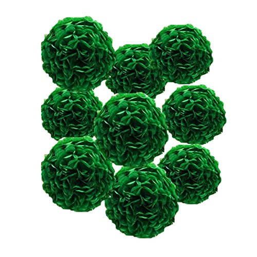 Dark Green Tissue Paper Pom Poms - 12PCS (6x10in & 6x12in) DIY Decorations