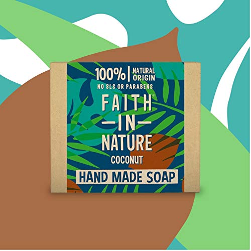 Faith in Nature Coconut Soap Bar 100g - Organic, Paraben-Free, Cruelty-Free