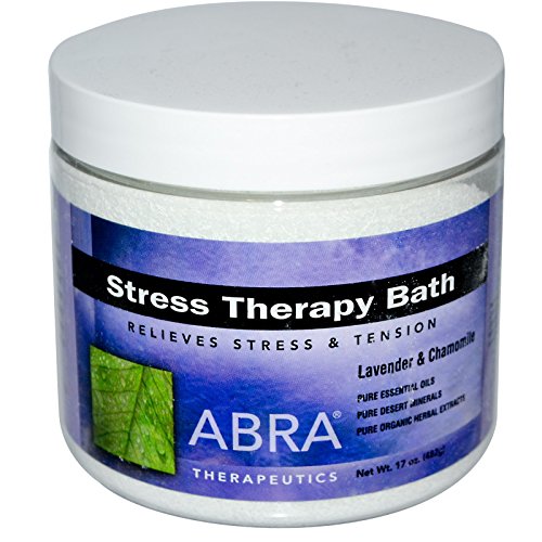 Abra Lavender Chamomile Bath Salt for Stress Relief, 17 oz