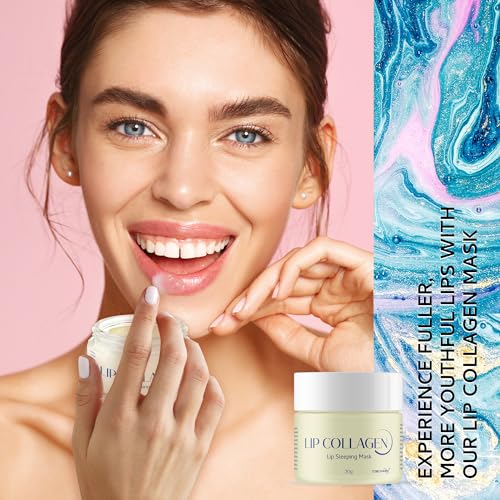 Collagen Lip Sleeping Mask with Hyaluronic Acid - 20g Lip Plumper for Wrinkle Repair