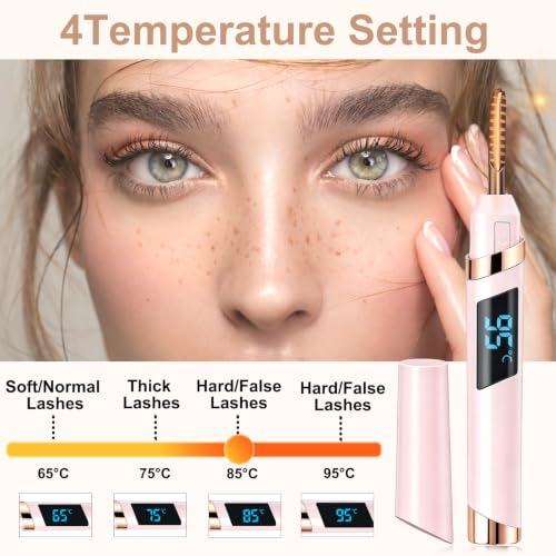 Dust2Oasis Sakura Pink Heated Eyelash Curler - Rechargeable, 4 Temp Settings