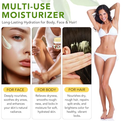 Arbcrn Raw Organic Shea Butter - 7.8 oz Unrefined Natural Moisturizer