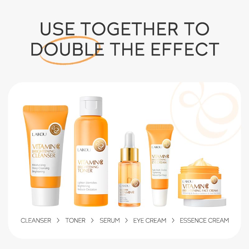 Vitamin C Skincare Gift Set for Teens - 5-Piece Hydrating Kit