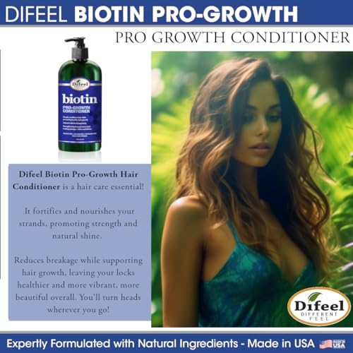 Difeel Biotin Pro-Growth Shampoo & Conditioner Set - 12 oz