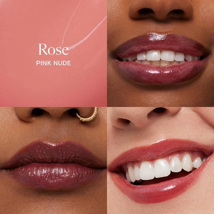 Lassi Lips Staining Lip Oil - Long-Lasting Moisturizing Rose Pink Nude | 0.14 oz with Mango Seed Oil & Vitamin E